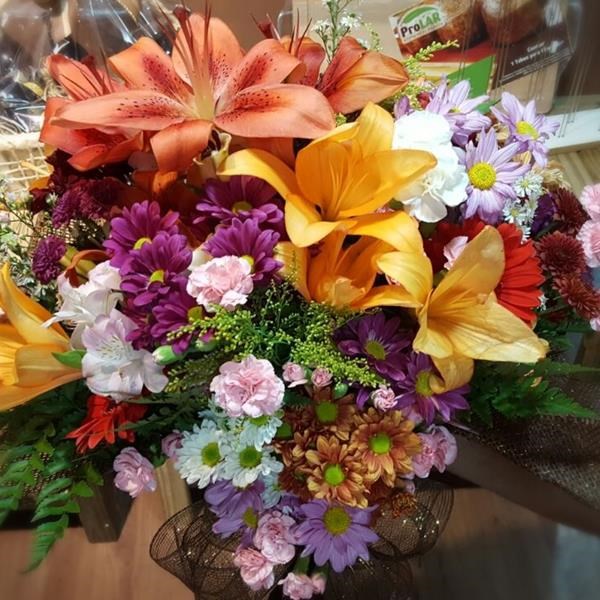 Buquê Misto - Lírio, Flores do Campo, Astromélia